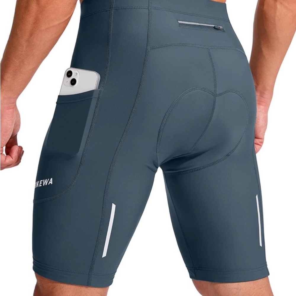 Men's Blue Padded Cycling Shorts